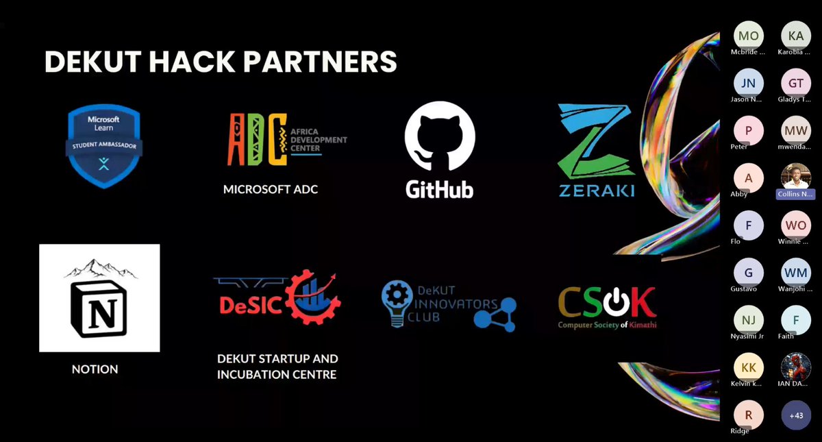 Dekut Hack is officially up and running🥳 We kicked things off with our opening session covering the introductions, themes, timelines etc. A great week of hacking &amp; learning lined up for our participants🚀

Here's the recording: youtu.be/sk10BSsKPHs
#DekutHack2025