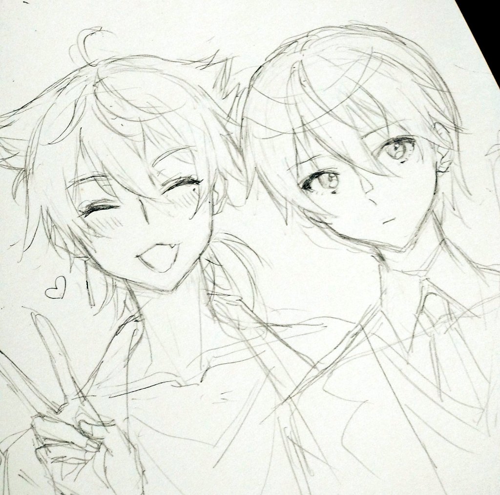 miQrape's tweet photo. にじたうんのことを考えながら描いた咎人さん落書き https://t.co/8iCHAV40p2