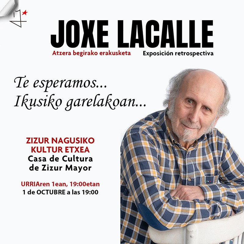 jcdag_info's tweet photo. Dena prest dago Zizurko erakusketarako https://t.co/M9pdDgrCcL