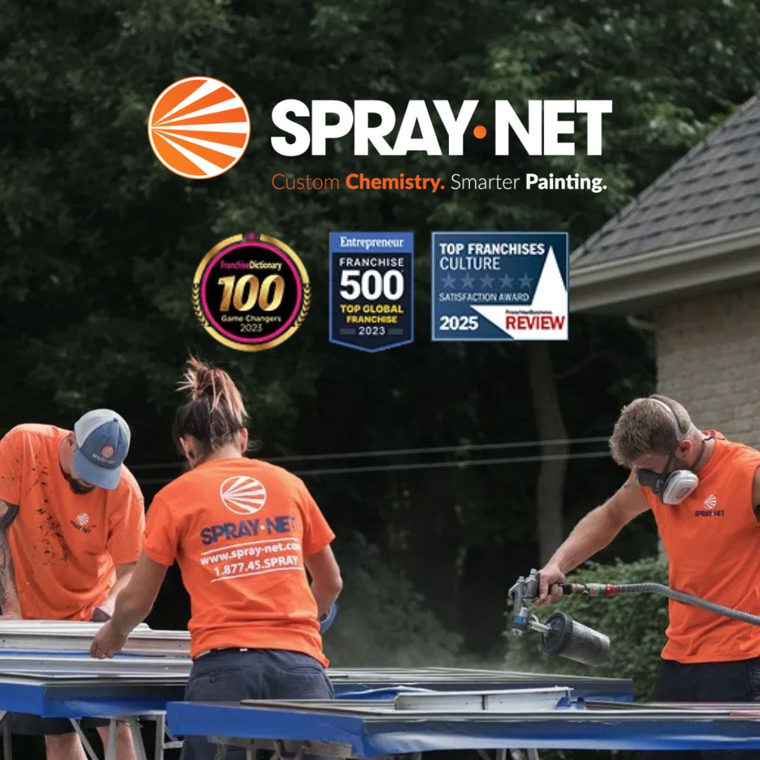 allamericanfnse's tweet image. If you bring the drive, Spray-Net will bring the system with this 3-in-1 paint franchise. It is truly "reinventing the home improvement game—one innovative paint job at a time." #franchisefit