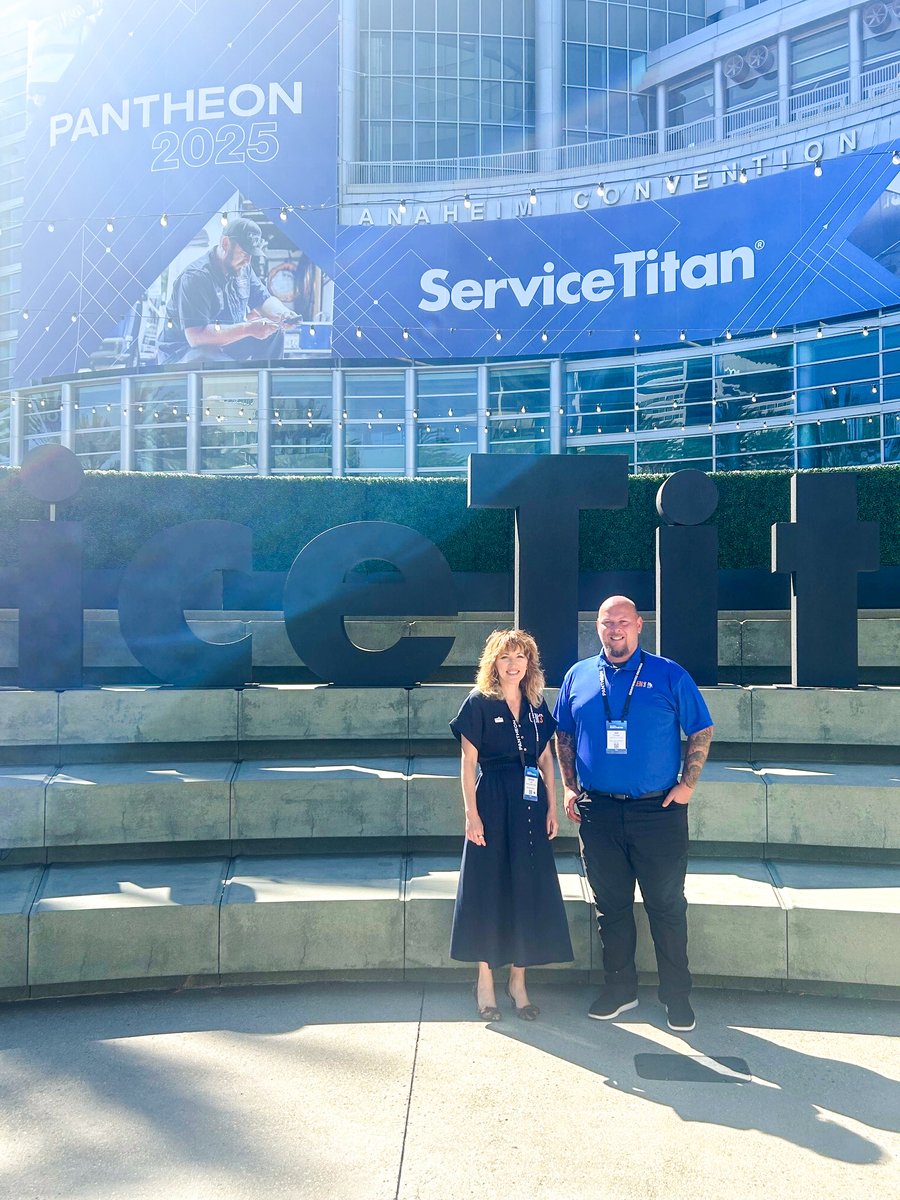 Gen3Electric's tweet image. Debbie &amp;amp; Jim took GEN3 all the way to Anaheim for @ServiceTitan Pantheon 2025! Learning the latest to keep Philly’s homes powered &amp;amp; comfortable. 🚀🚀 #GEN3 #ServiceTitan #Pantheon2025 #HVAC #Electrical