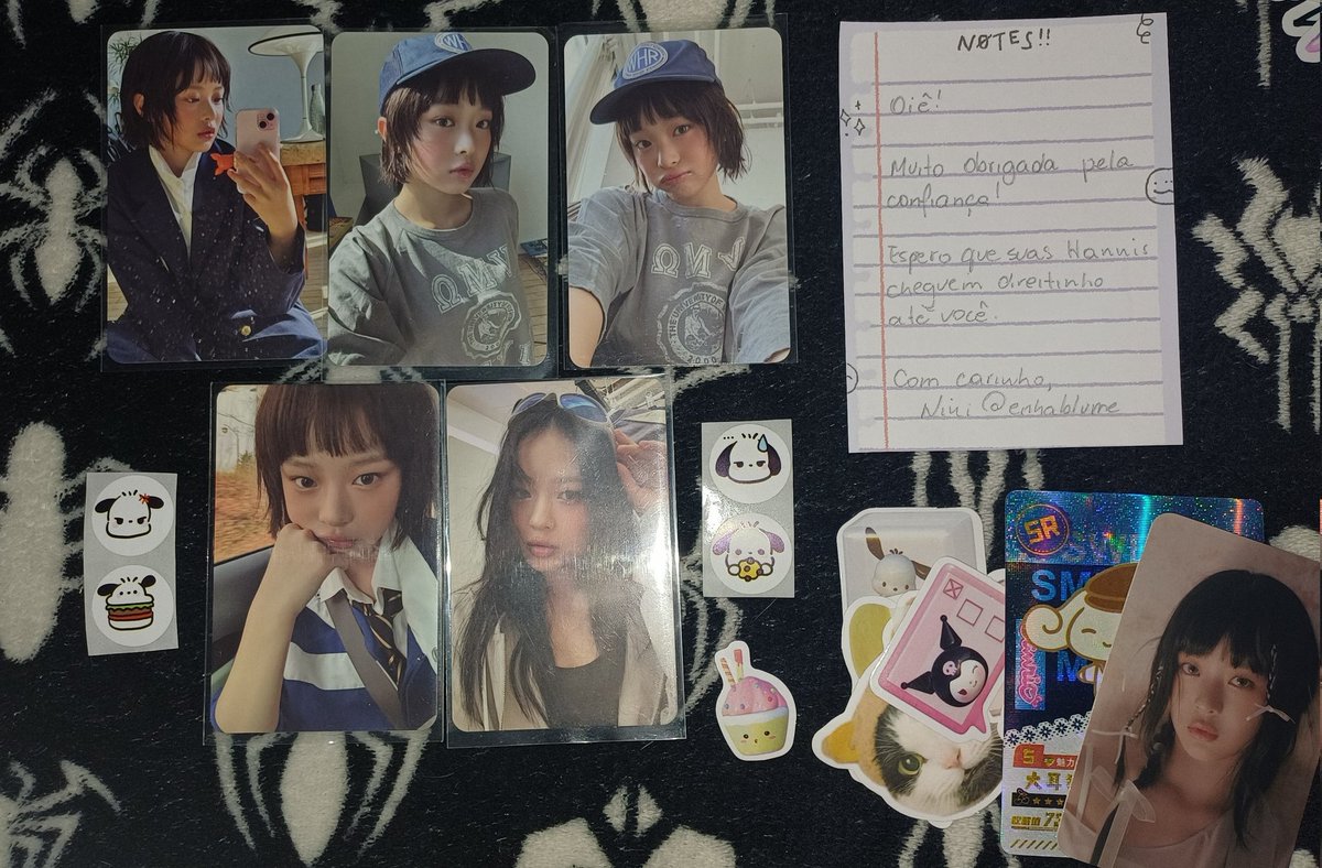 ottercaptor's tweet photo. feedback super positivo para @enhablume ! muito obrigado por ajudar fechar meus pcs regulares da hanni 🥹 chegou em uma semana, muito bem embalado e brindes fofos <3 https://t.co/W4rRDM4CSA