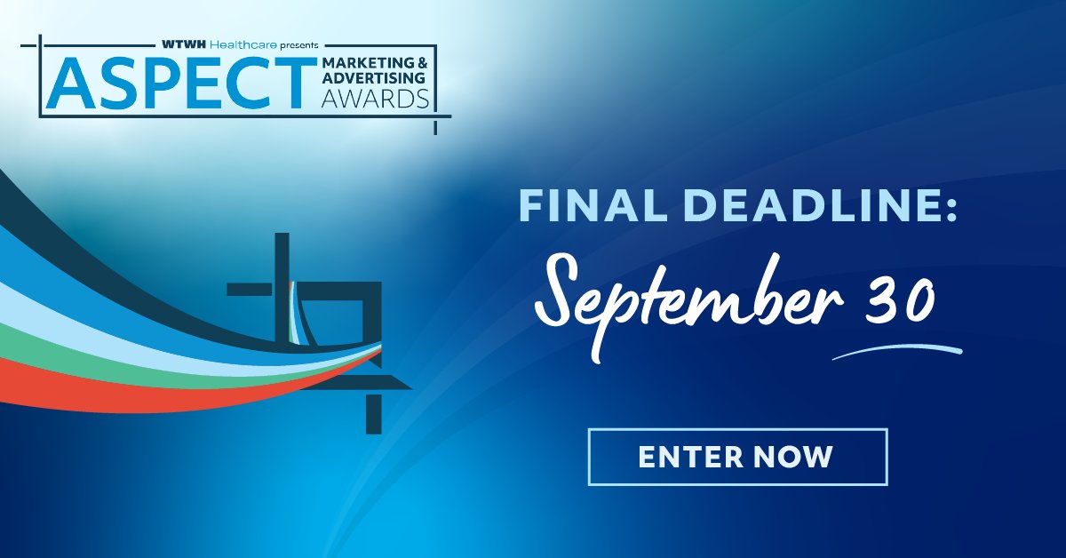 skilled_nursing's tweet photo. TOMORROW is the FINAL day to enter this year's Aspect #Marketing & #Advertising Awards! β° Submissions are due September 30 by 11:59pm CDT. Click the link to enter ASAP: https://t.co/pLa0Mq0mrJ #AspectAwards #skillednursing https://t.co/APbMQCgL1C