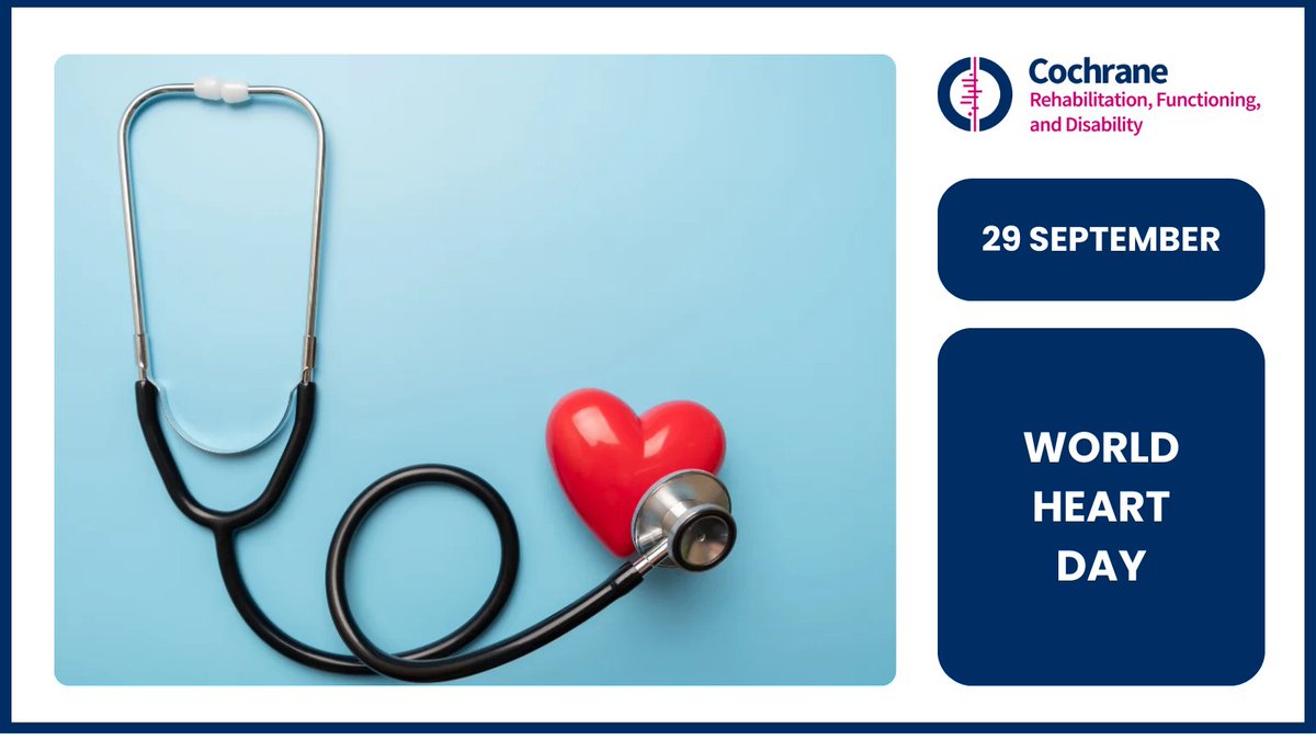 CochraneRehab's tweet photo. Cardiac rehabilitation empowers patients with tailored exercise, nutrition guidance, mental health support, and education to rebuild their lives after heart events, with an impact that goes far beyond the clinic.

#CochraneRehab #WorldHeartDay #CardiacRehabilitation #Cochrane https://t.co/CHPrcMJ9r4