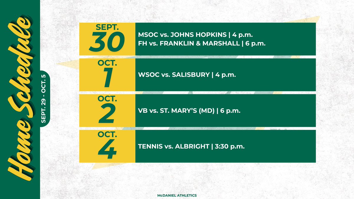 McDaniel College Athletics tweet media