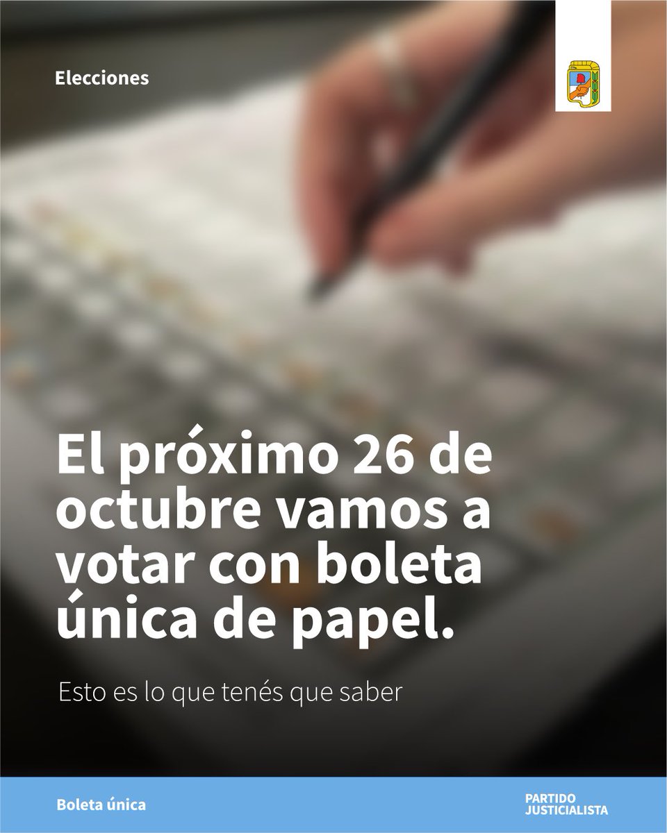 El próximo 26 de octubre tenemos elecciones nacionales y, por primera vez, vamos a votar a nivel nacional con boleta única de papel. Estamos preocupados por la desidia del gobierno en difundir y capacitar a la ciudadanía en el uso de esta herramienta. 

Por eso queremos