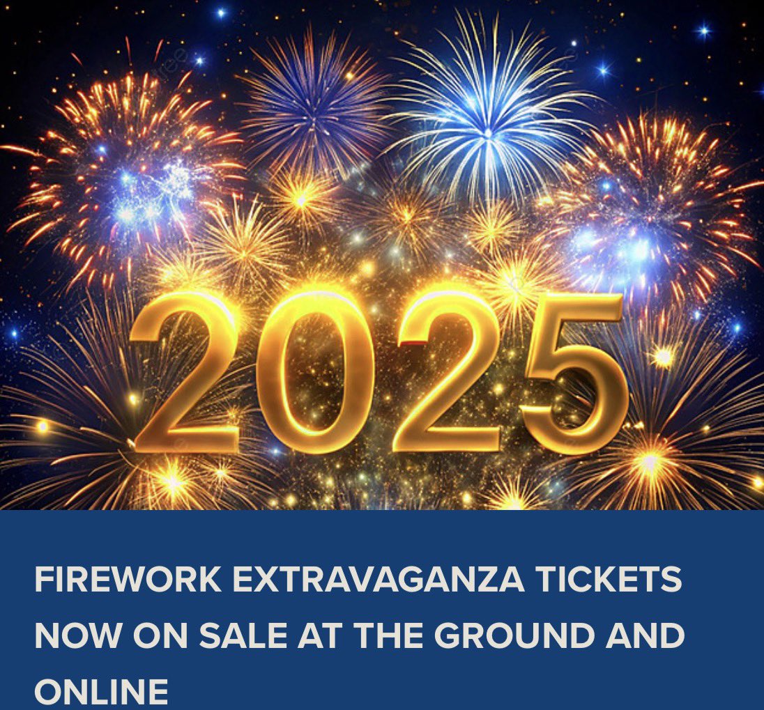 🎇FIREWORKS NIGHT🎇

Tickets now on sale at the ground or online here shop.carltontownfc.co.uk/event/carlton-…

The club have frozen ticket prices this year once again, meaning a family of four (2 adults and 2 children) can attend the event by purchasing early bird family tickets for only £12.50.