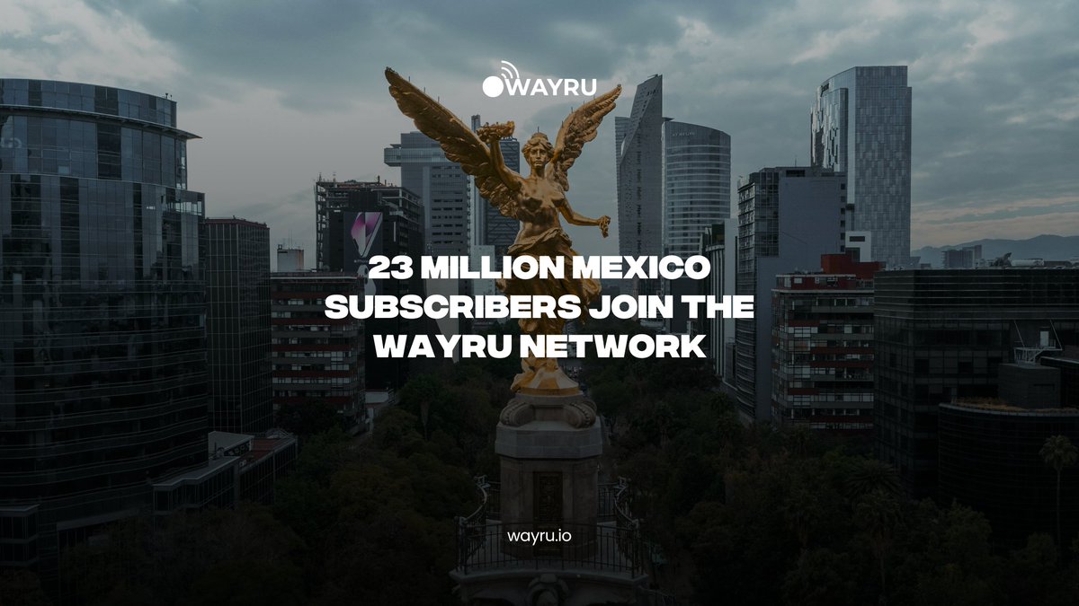 WayruNetwork's tweet image. Big news: Offloading is now LIVE in 🇲🇽 Mexico!

Thanks to our partnership with “Blue Telco” (name to be disclosed) + it’s MVNOs, Wayru can now connect more than 23 MILLION subscribers in Mexico.

And don’t forget — in the U.S. we already can cover over 118 MILLION users.

That’s…