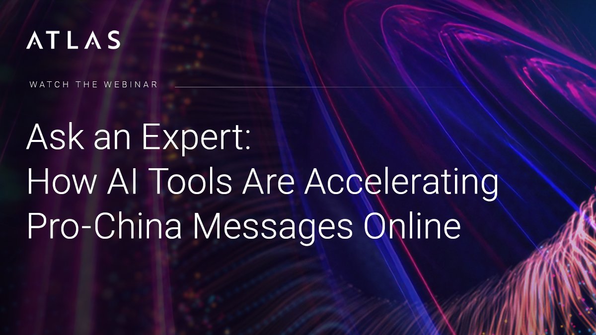 Graphika_NYC's tweet image. Missed our recent webinar?

Access Ask an Expert: How AI Tools Are Accelerating Pro-China Messages Online now to learn about:
💻 Network laundering CGTN content using AI
🇨🇳 Pro-China, anti-West content online
👀 AI tools targeting young audiences

Watch the replay today:…