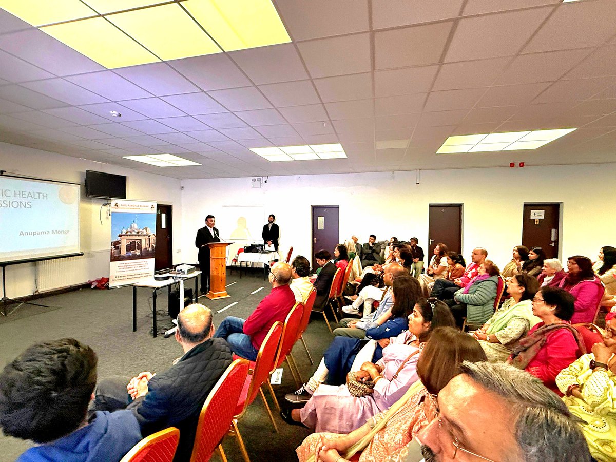 Anupama Wellness Ayurvedic Yoga. A meaningful event organised to promote Health and Well Being awareness programme for the diverse community, held at Shree Guru Ravidass Bhawan Handsworth Birmingham. Supported by Dr V Murugan Consul General of India and Health Experts.