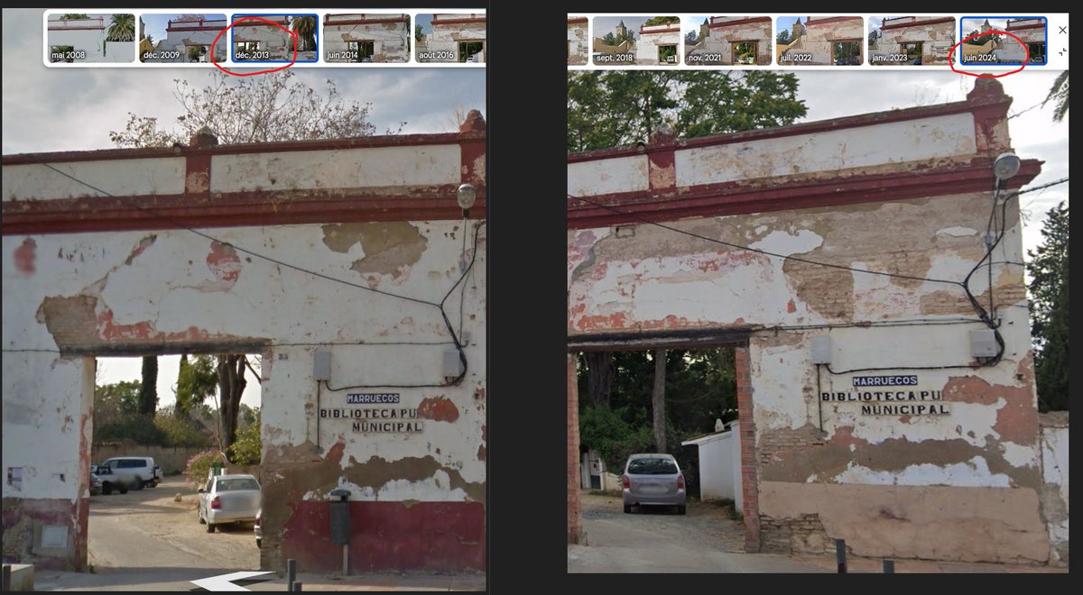 AlohomoraPa's tweet photo. La dejadez municipal en dos imágenes, da igual quién sea el alcalde (4 han pasado desde 2013) y el partido (2).
Izquierda 2013, derecha 2024. ¿Tan difícil es reponer un triste letrero?
@AAVVSanJeronimo @Ayto_Sevilla @Dto_Norte @biblios_sevilla https://t.co/5GZuHIhnOS