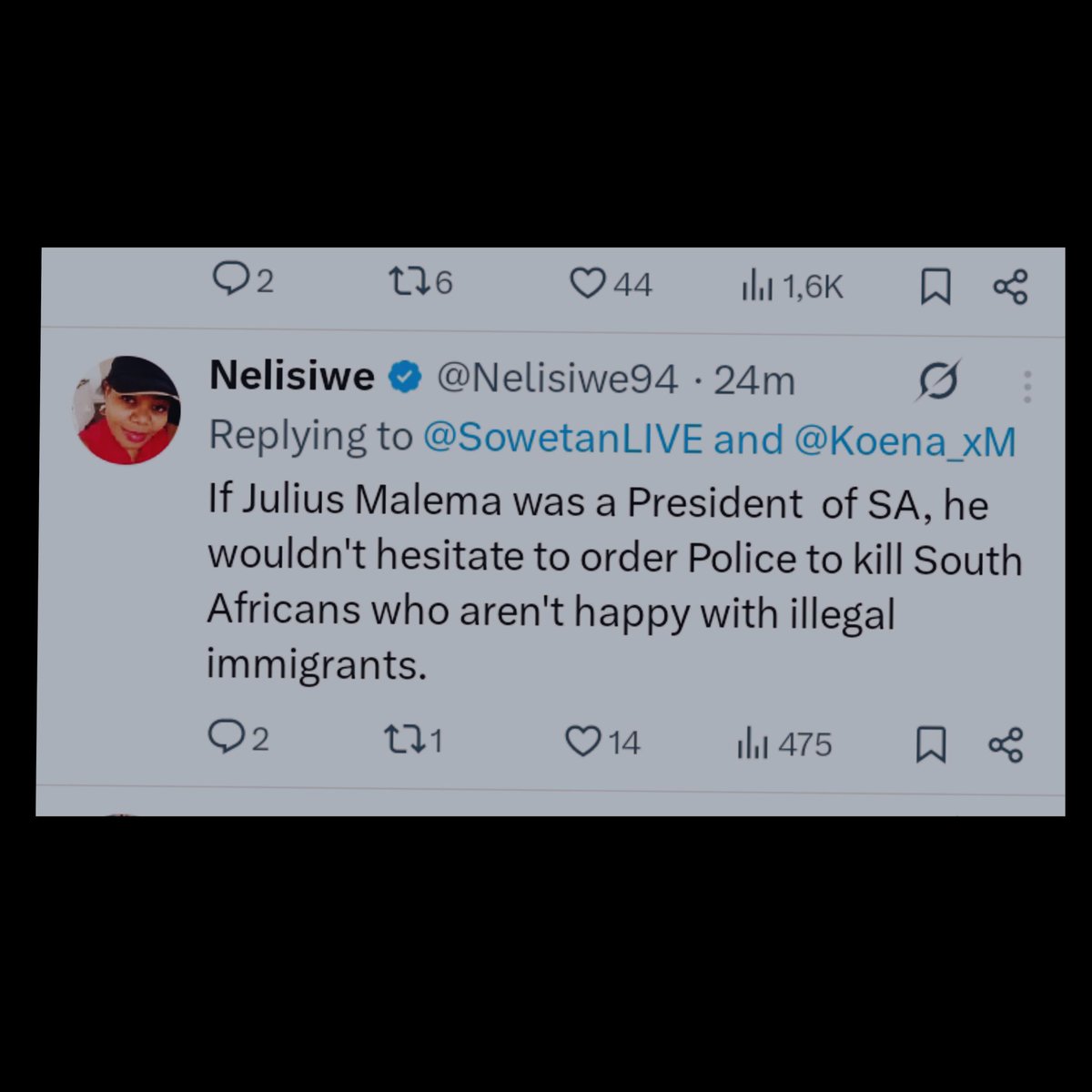 Sithembele60489's tweet image. EFF is a 3rd force that is terrorizing Black South African citizens