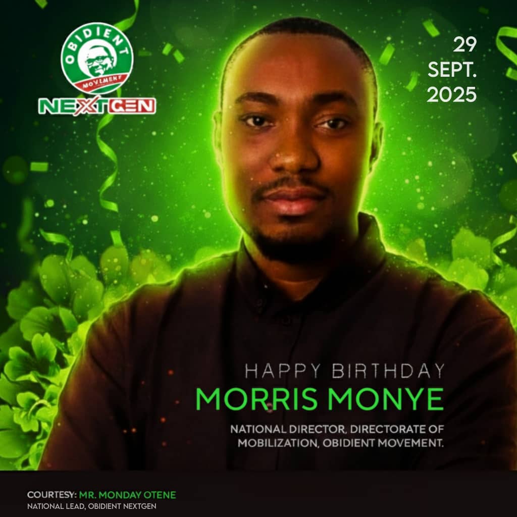 Happy Birthday to a leader of vision and dedication, MORRIS MONYE !
May your new year be filled with renewed energy, impactful service and blessings in all areas of life. 

<a href="/PeterObi/">Peter Obi</a>
<a href="/AishaYesufu/">Aisha Yesufu</a>
<a href="/Morris_Monye/">Morris Monye</a>
<a href="/Drmopaul/">Dr Mo (Moses Paul)</a>
@JOBIdient_
<a href="/ehimaggie/">Switchild #Dadiyata #Ifulikevote4morehungerin2027</a>
<a href="/spiritofwilly/">DickWilliamsAzibagir</a>
<a href="/YunusaTanko/">Dr Yunusa Tanko</a>