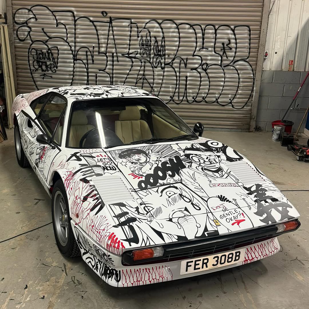FleeksDaily's tweet photo. Ferrari painted by Olaolu Slawn and Ed Worley (2025). https://t.co/IKL0RhXG84