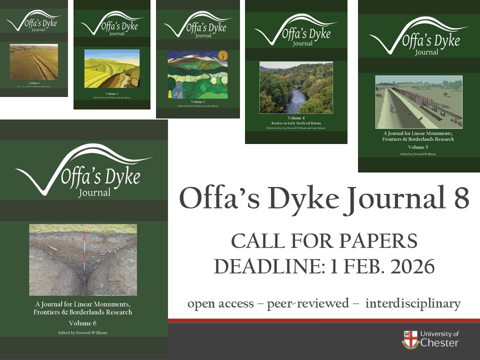 ODCollaboratory's tweet image. Diamond open-access journal, the 'Offa's Dyke Journal: A Journal for Linear Monuments, Frontiers and Borderlands Research'.
Call for papers for volume 8: 1 February 2026.