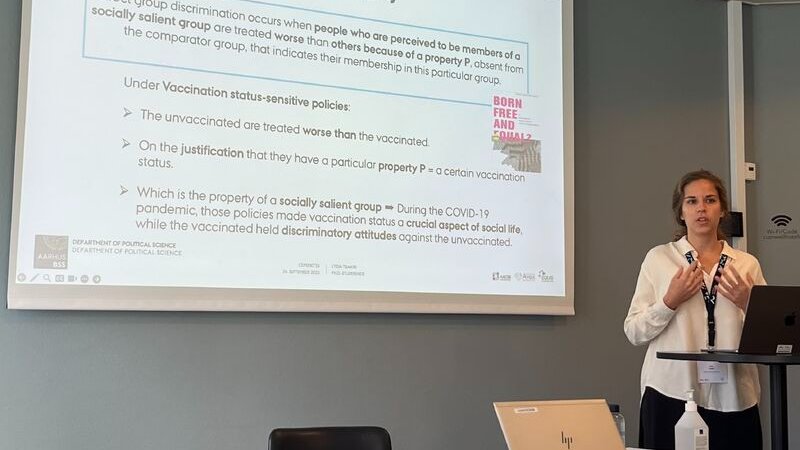 A_Albertsen's tweet photo. Attended the annual CEPDISC conference on discrimination on Friday. @LydiaTsiakiri did an excellent job presenting our paper on differential treatment based on vaccination status. Thanks to the organisers. Great to see new and familiar faces! https://t.co/Bjq3BeDwZ1