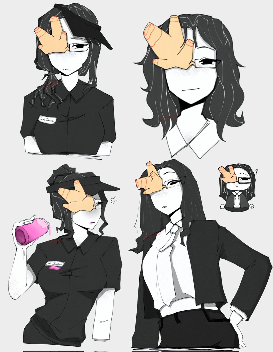 More #coralglasses doodles with pink sauce 👀