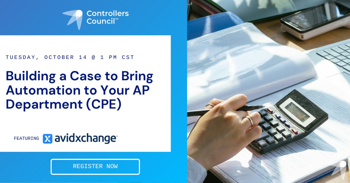 ControllersCncl's tweet image. Join our webinar to explore the benefits of AP automation, understand the purchase-to-pay process, and learn a step-by- step approach to evaluating if automation is right for your organization.

Register today: ow.ly/vlN350WY9JX

#APAutomation #Webinar #FinanceAutomation…
