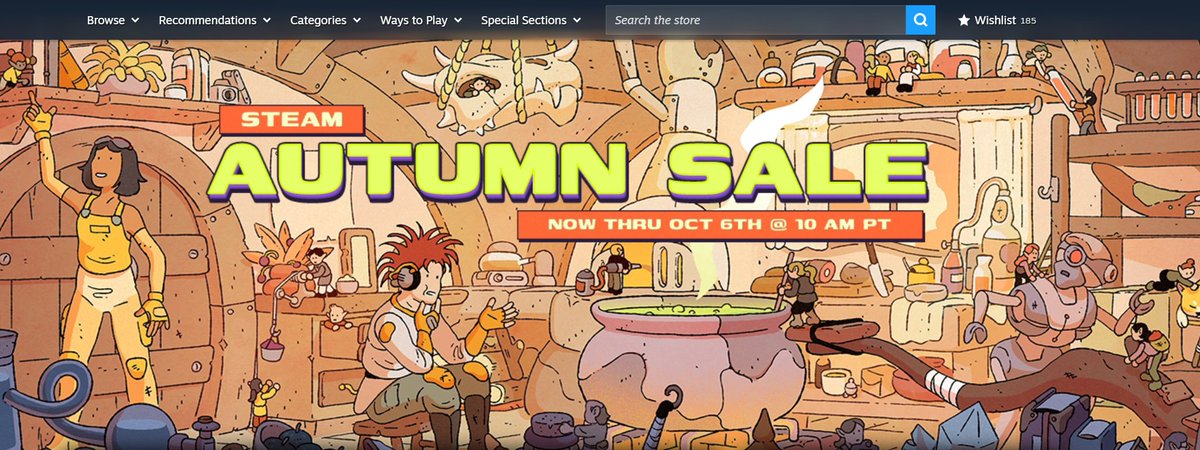 Steam autumn sale is here! Time to extend the backlog, this might get expensive! What are you gonna buy during the sale?? #steam #steamsales #gaming #pcgaming #twitch #livestream