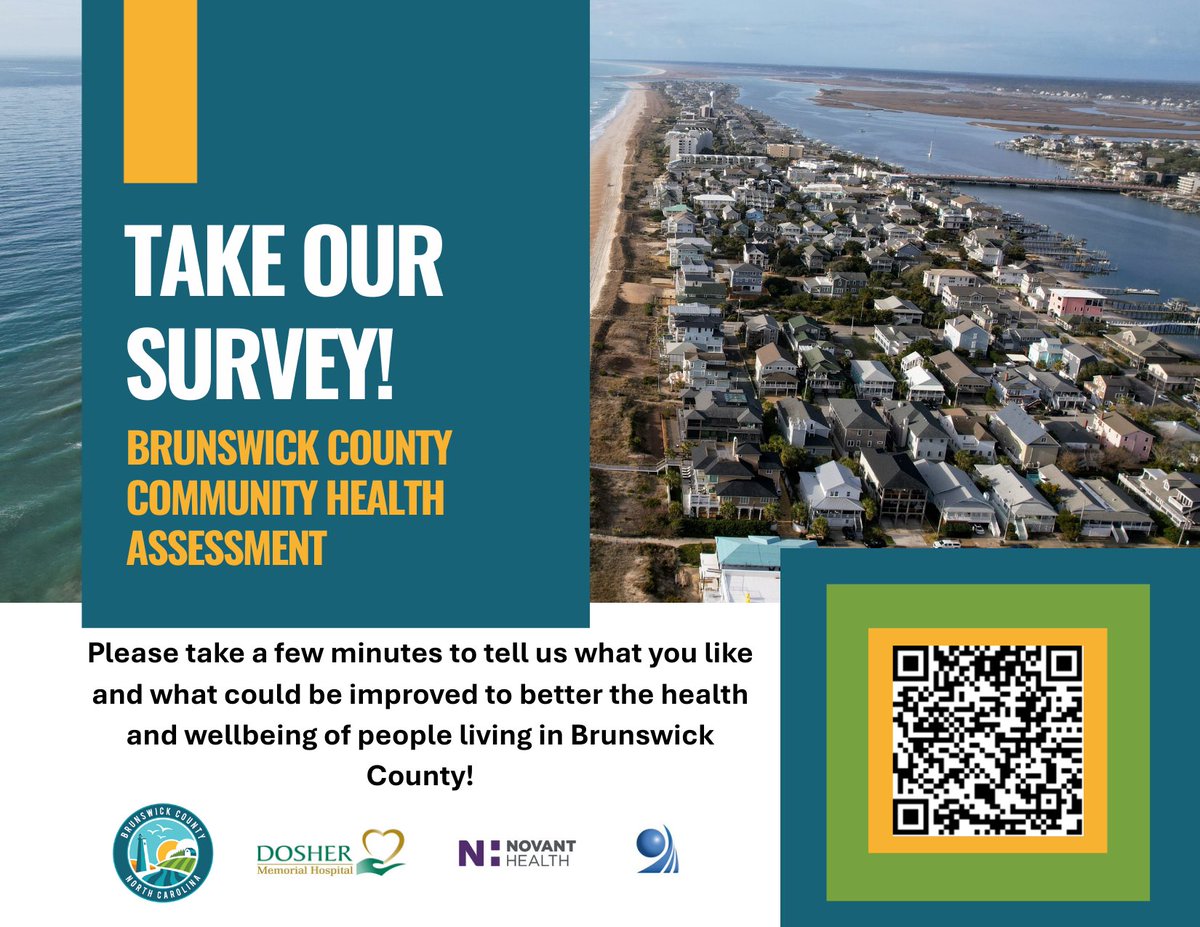 BrunswickHealth's tweet photo. ‼️Reminder: Last Day is Friday, Oct 3‼️

📢 Brunswick County residents: We want your input! 🗣️ Take the Community Health Opinion Survey to help improve local health services. Takes just 15 mins &amp; is confidential. 🏥

👉 Take it here: https://t.co/9ueUYT3Gwm
👉Or scan the QR code https://t.co/V2ROcT9LVJ