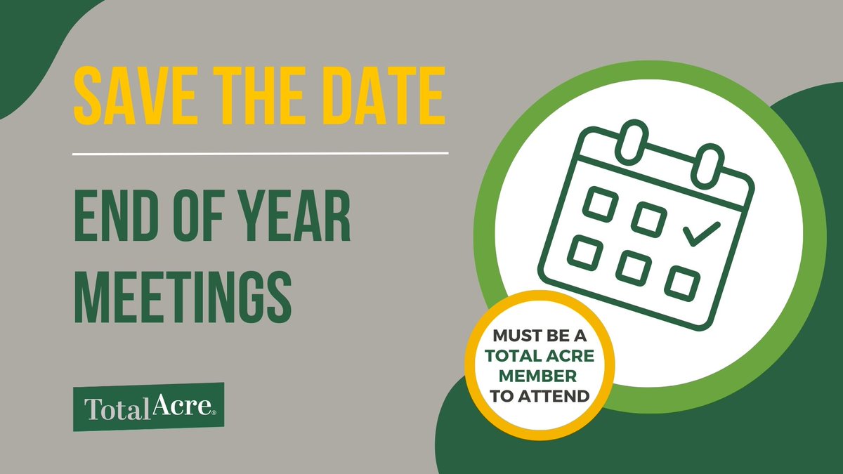 TotalAcre's tweet image. Ready to #UnlockYourPotential this fall? 

Total Acre members gain strategies, data, and partnerships that transform their farm. 

📢 Don’t wait—join our Total Acre Network today!
totalacre.com/events