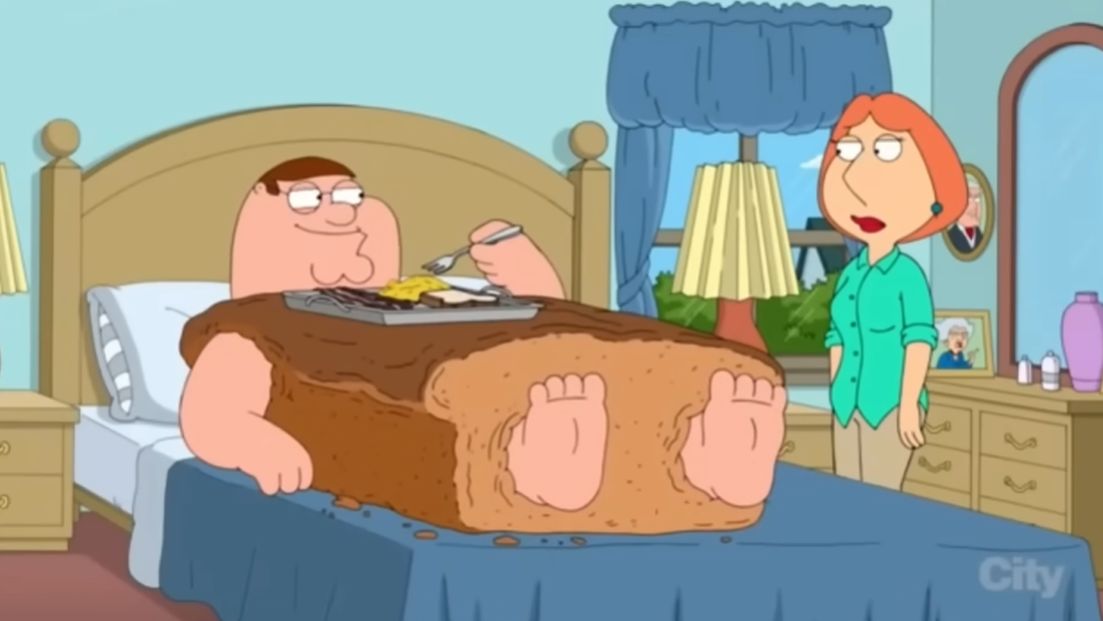 Jambuckett's tweet image. How Family Guy Makes Hilarious Cutaways

Family Guys cutaways all use logical connections to jump to an extreme

For example, a conversation over dinner can suddenly jump to world war 2

This is key - they're not entirely random scenarios

#comedy #comedywriting