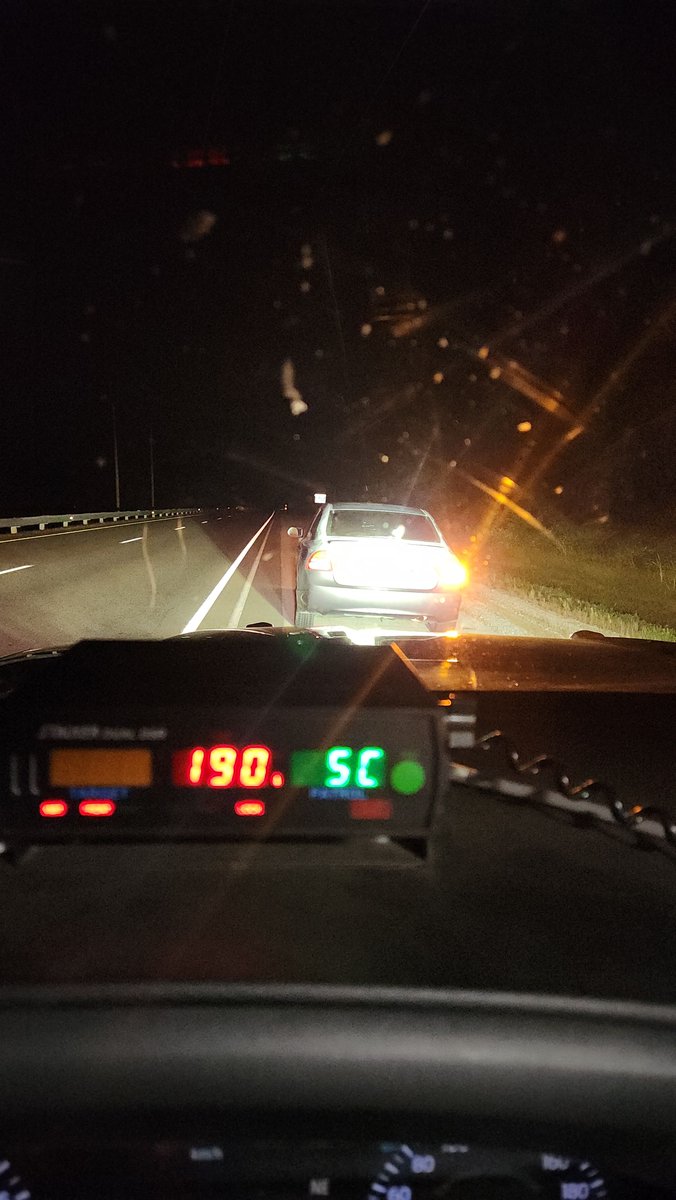 RCMPNB's tweet photo. On Friday, #RCMPNB in #Hampton stopped this vehicle for travelling 190 km/hr in a 110 km/hr zone on Hwy 1 in #Bloomfield. The driver was issued a $604.50 ticket, and the vehicle was impounded for 7 days at the owner’s expense. #SlowDownNB https://t.co/4sm5cVf4Cc