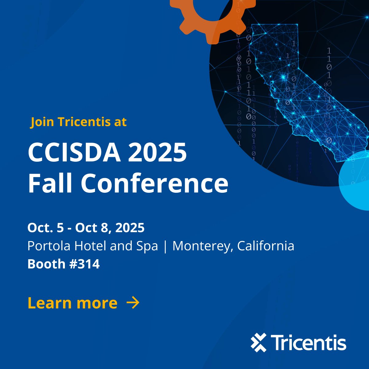 Tricentis's tweet image. We&apos;re charting a faster course for California’s IT leaders!

We’re headed to CCISDA Fall 2025 to show how no-code automated testing helps state &amp;amp; local agencies 👉 slash testing time, boost accuracy, and free thousands of hours for mission-critical work: bit.ly/48HjzXL