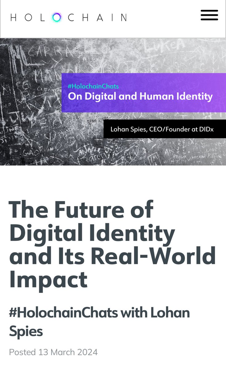 Empowering self-sovereign digital identities, reducing data breaches and enabling access to finance, education, and borders for marginalized groups like youth in developing nations.

🔗 blog.holochain.org/the-future-of-…

Holochain | Owning your Digital ID