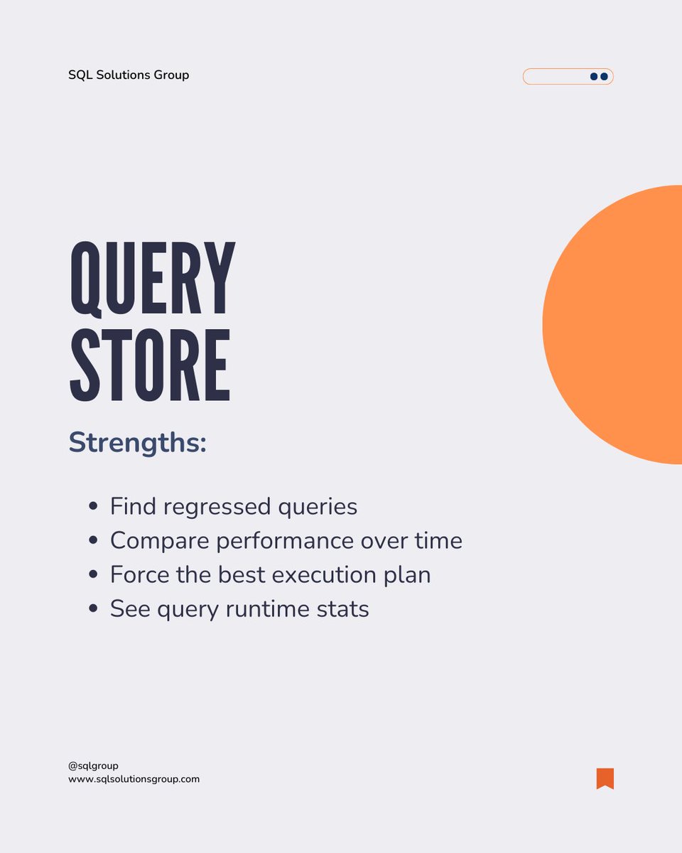 SQLGroup's tweet image. #microsoftpartner #it #informationtechnology #coding #programming #sqlserver #sql #extendedevents #querystore