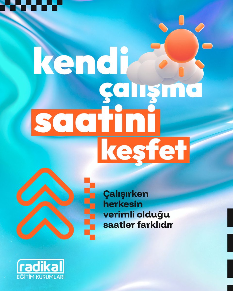⏰ Çalışırken herkesin verimli olduğu saatler farklıdır. 

Verimli olduğun zaman dilimini keşfettiğinde ise her gün aynı saatlerde çalışmayı alışkanlık haline getir. Böylelikle odaklı ve verimli bir çalışma senin doğal rutinin olacaktır. 💪📚

#radikaleğitimkurumları