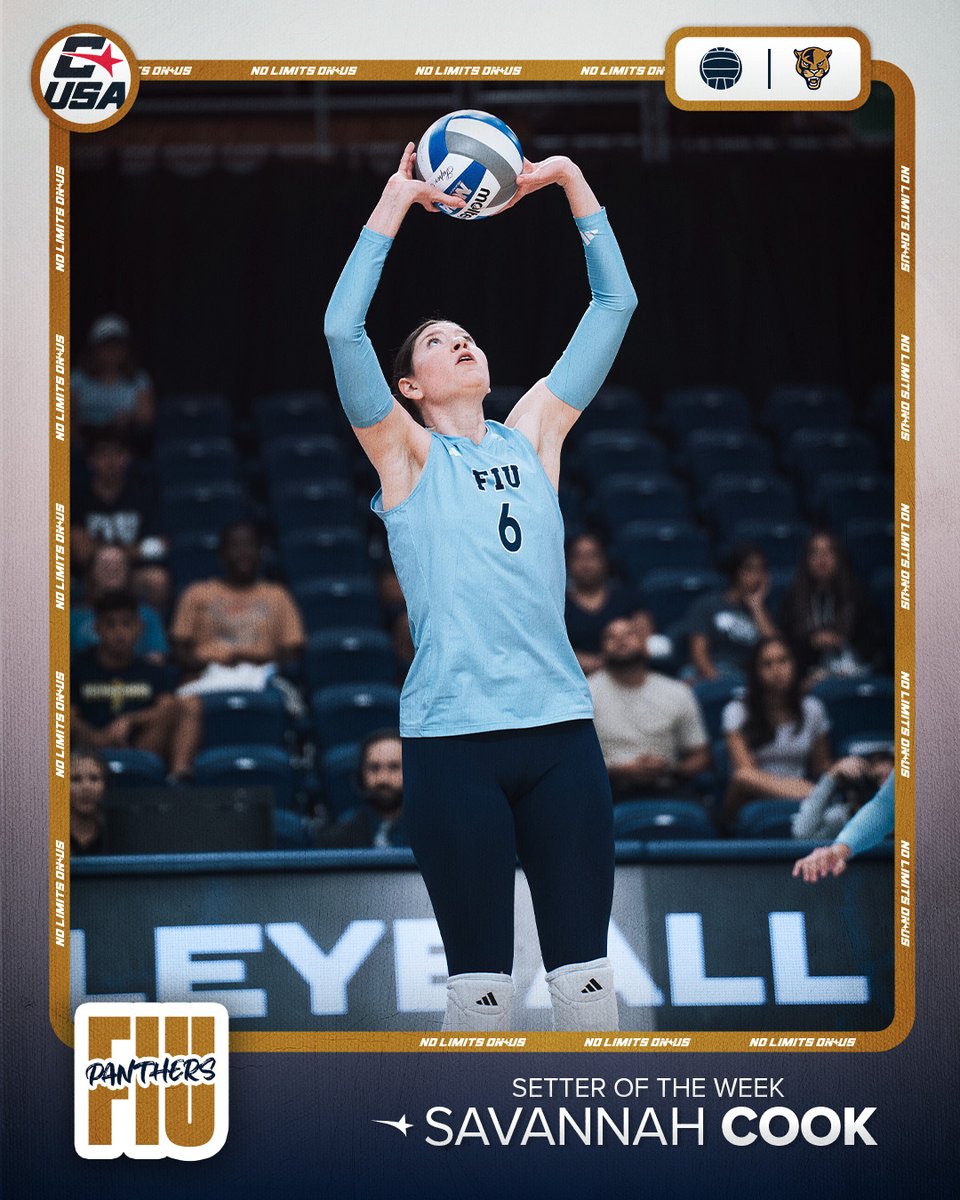 🏐 SETTER OF THE WEEK 🏐

🏅1⃣ Savannah Cook, <a href="/FIUVolleyball/">FIU Volleyball</a> 

#NoLimitsOnUs | bit.ly/46tRJgr