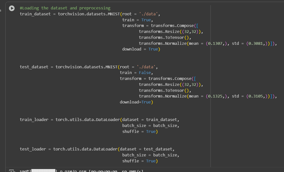 yurishaaa_'s tweet photo. #LUD2 Today I learnt how to implement LeNet in PyTorch and built a hand-written digit classifier using the MNIST dataset.
#FestivalOfLearning #LearningUtsav #machinelearning
@learning_utsav https://t.co/JKgjBdvoNa