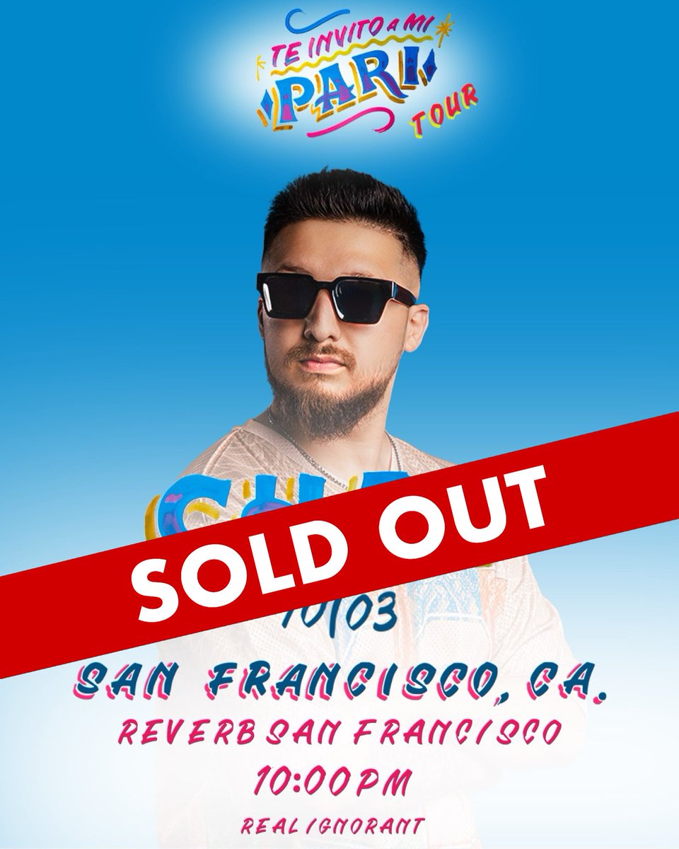 my show in San Francisco is officially SOLD OUT!! 🎉