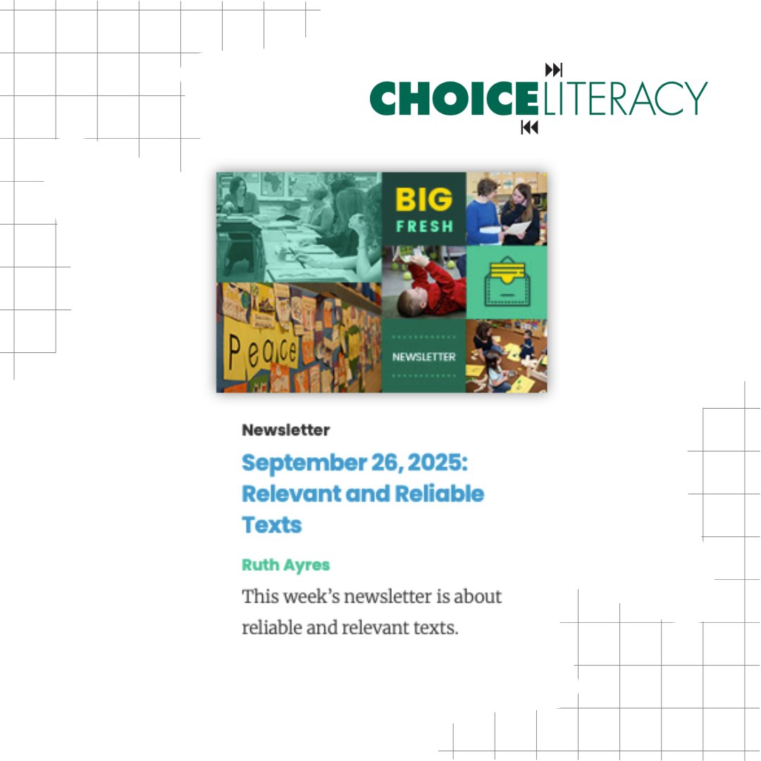 Choice Literacy | Ruth Ayres tweet media