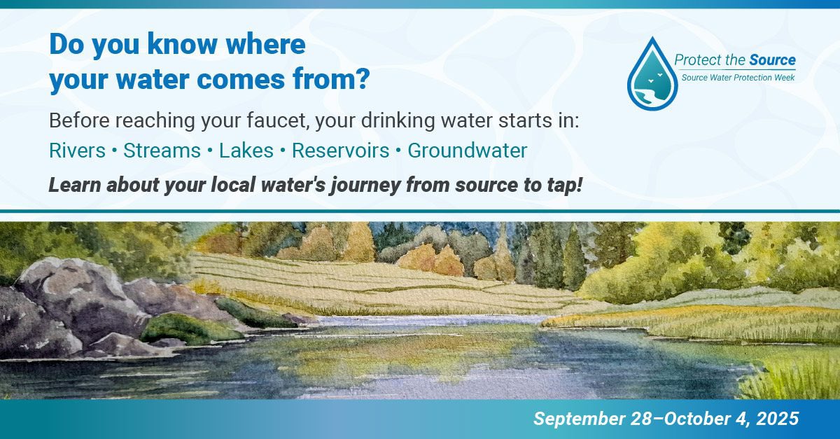 dcwater's tweet image. Do you know where your drinking water comes from?

In DC, it starts with the Potomac River, a vital source for over 6.7 million people.

#SourceWaterProtectionWeek reminds us that protecting rivers, lakes, and aquifers keeps water safe, health protected, and costs down. #DCWater