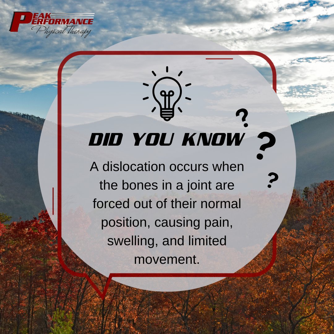 PeakOMPT's tweet photo. 🤔 Did You Know? Physical therapy plays a crucial role in recovery by restoring strength, improving stability, and preventing future dislocations—often reducing the need for surgery! #DidYouKnow #PeakPerformancePT #PhysicalTherapist #JointDislocation #InjuryRecovery https://t.co/huzFg8ZjA9