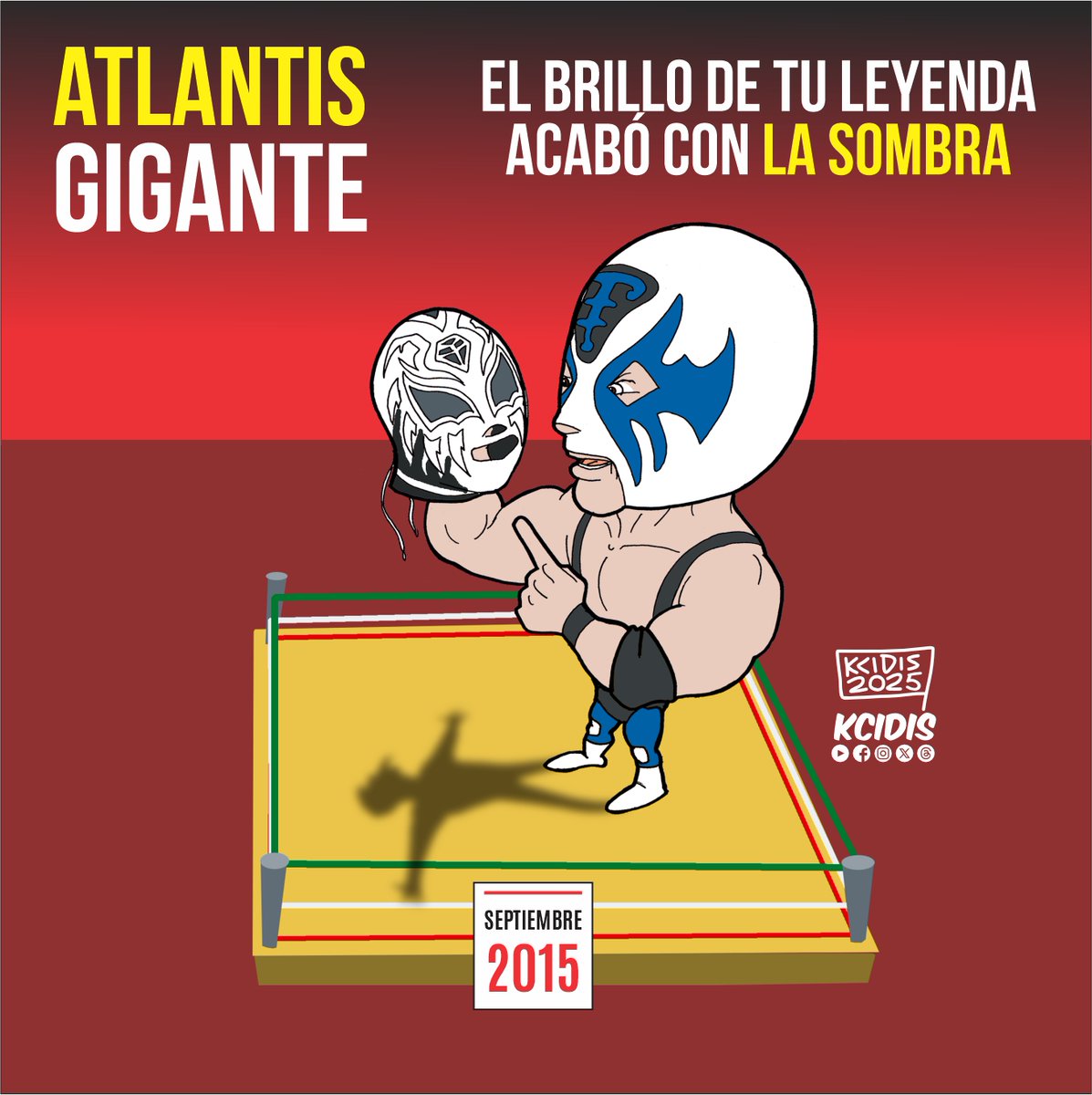 kcidis's tweet photo. El 18 de septiembre de 2015 @Atlantis_CMLL  consiguió su última máscara, la de el #ingobernable #LaSombra @AndradeElIdolo https://t.co/lEFdvwU6eX