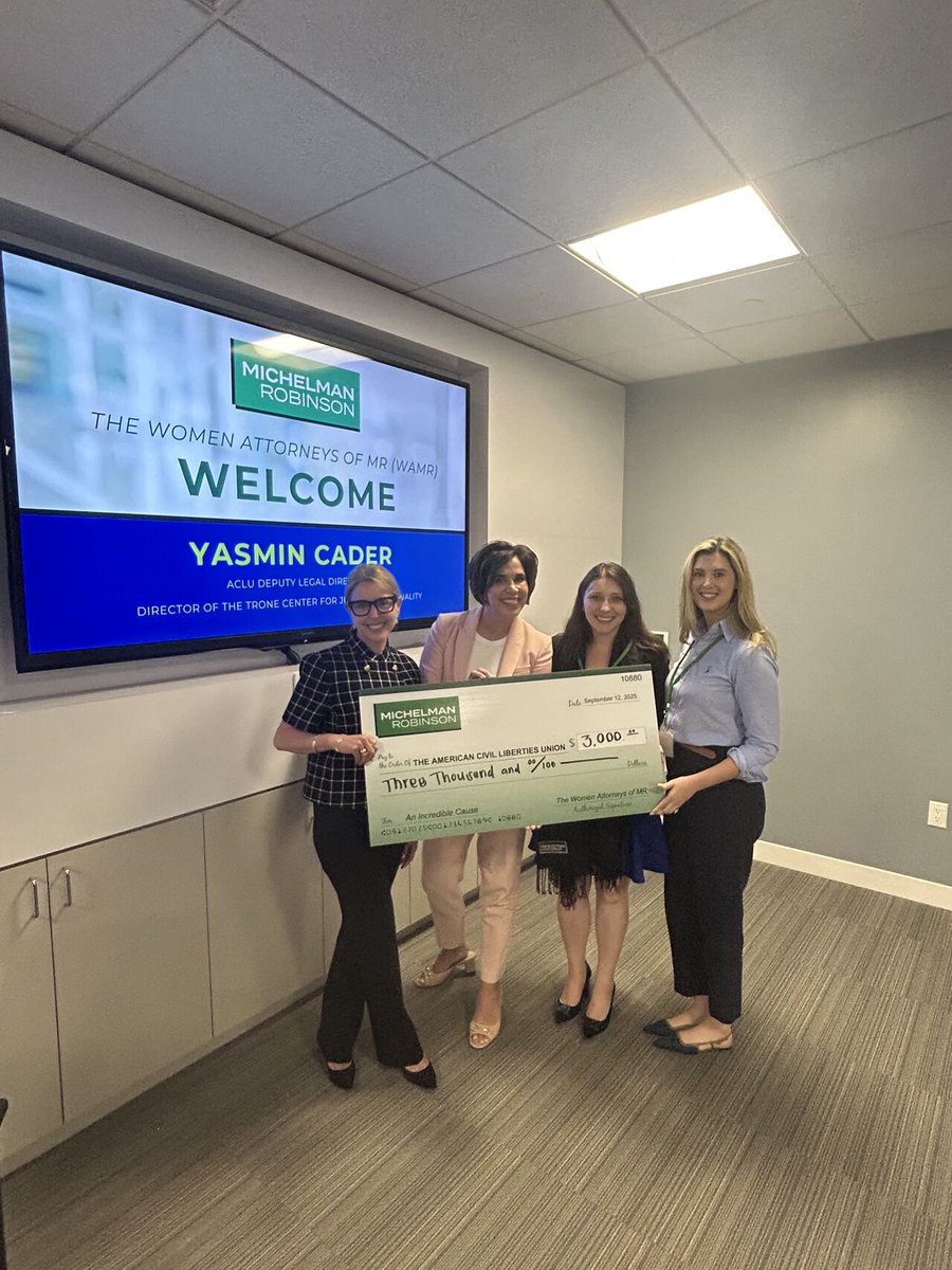 It was an honor to speak at <a href="/MRLawFirm/">Michelman & Robinson</a>’s 2025 Women Attorneys of MR Workshop! I loved being in conversation with this amazing group of attorneys committed to excellence in our profession, and the fundamental promises of our constitution. Thank you for the opportunity—truly!