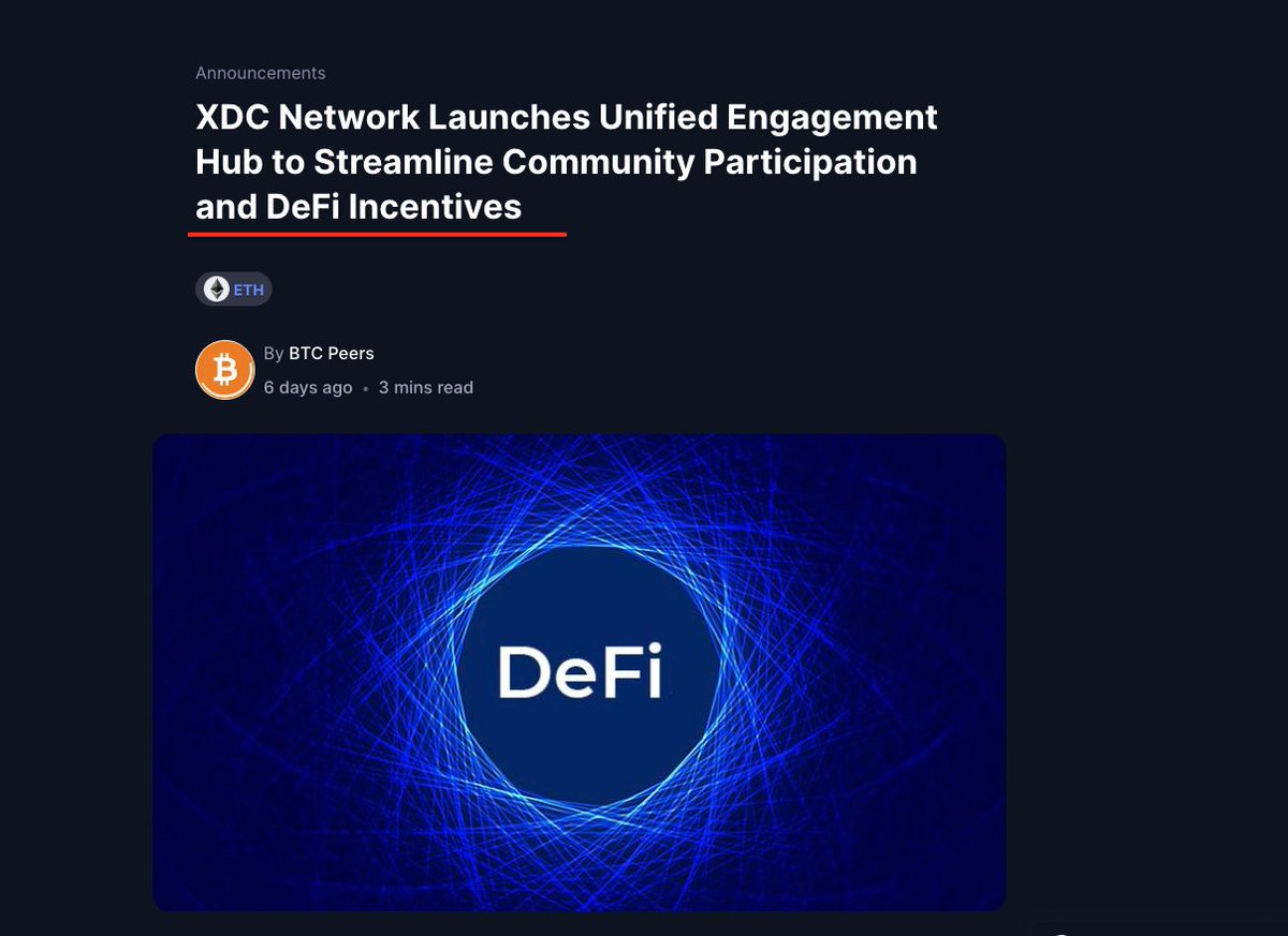CDemanincor's tweet image. In Sept the $XDC Network leveled up community engagement.
🚀 They launched a Unified Engagement Hub to streamline participation and boost DeFi incentives.
Quest-based rewards for governance and ecosystem tasks
Transparent on-chain payouts
One dashboard to track all activity…