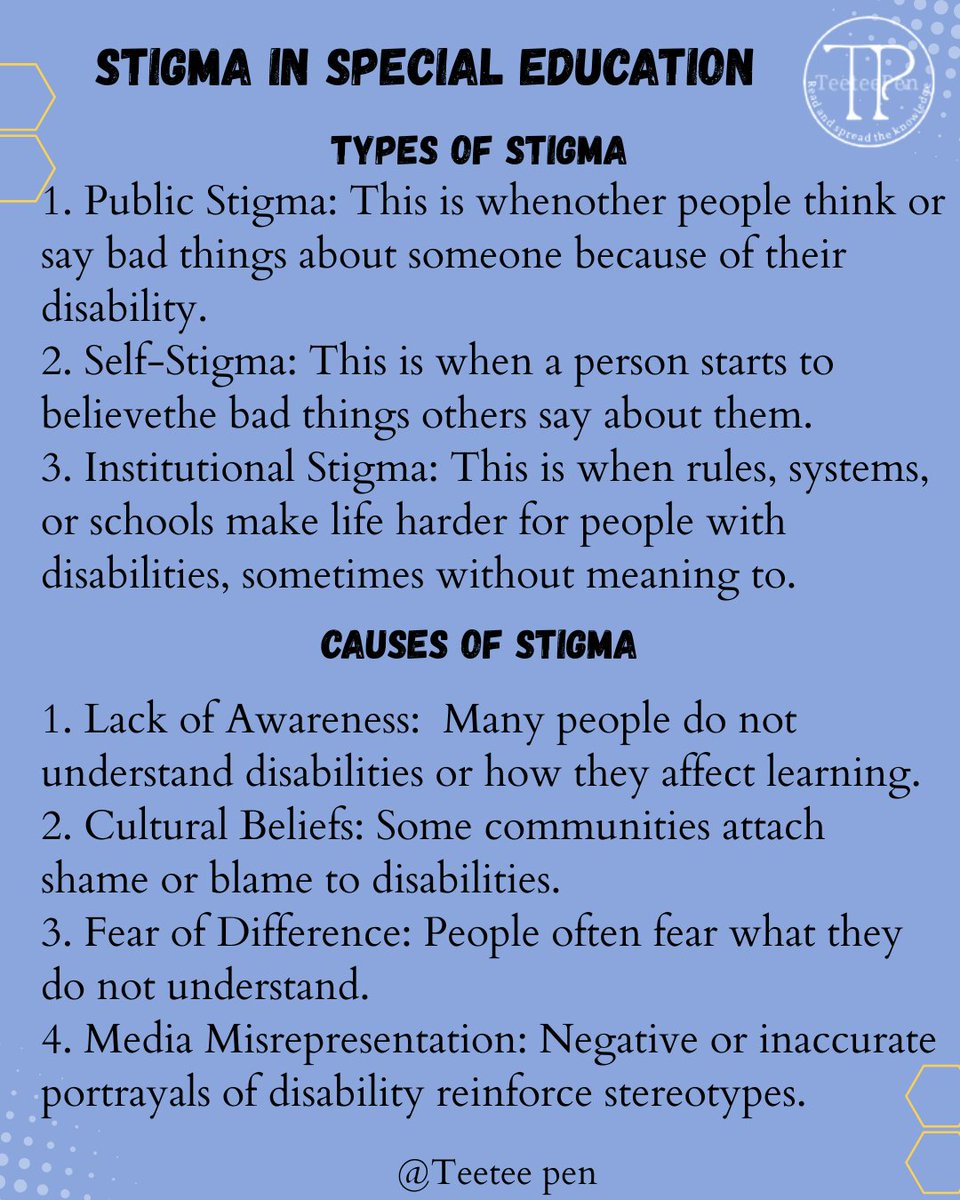 TeeteePen69's tweet photo. Stigma hurts more than we think. 💔 It makes children with special needs feel left out, lowers their confidence, and affects their learning.
We can fight stigma with awareness &amp; inclusion Every child deserves respect &amp; opportunity. #stigma #acceptance #help #inclusionmatters https://t.co/iW6ixpAhVz