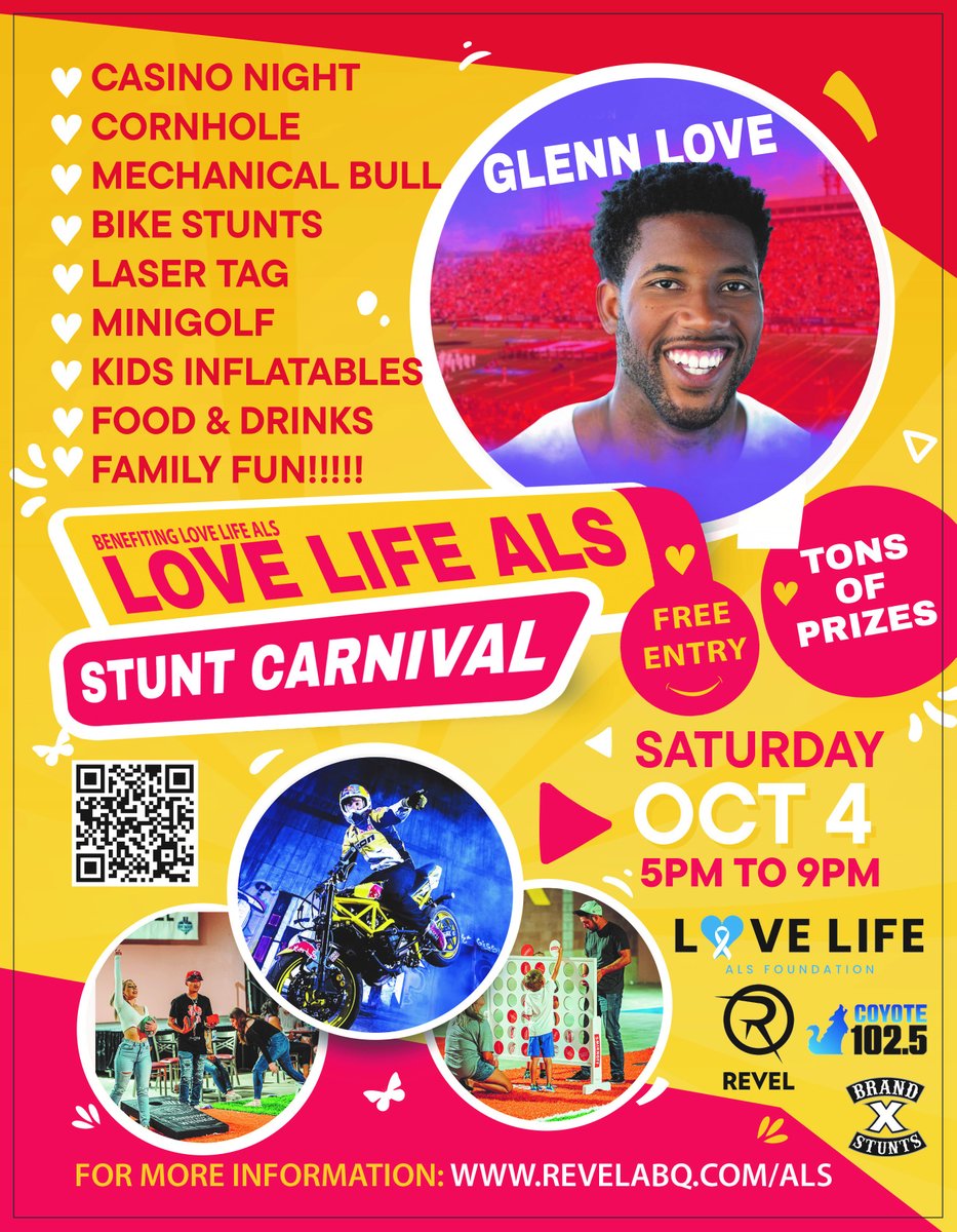 Glenn Love, a beloved stunt actor who brought action to life in HIM, is now facing a recent diagnosis of ALS. Let’s rally together to show our support.

Revel, Saturday October 4, 5PM to 9PM
ow.ly/Cbqr50X3S7W
#ABQFilm #OneAlbuquerque