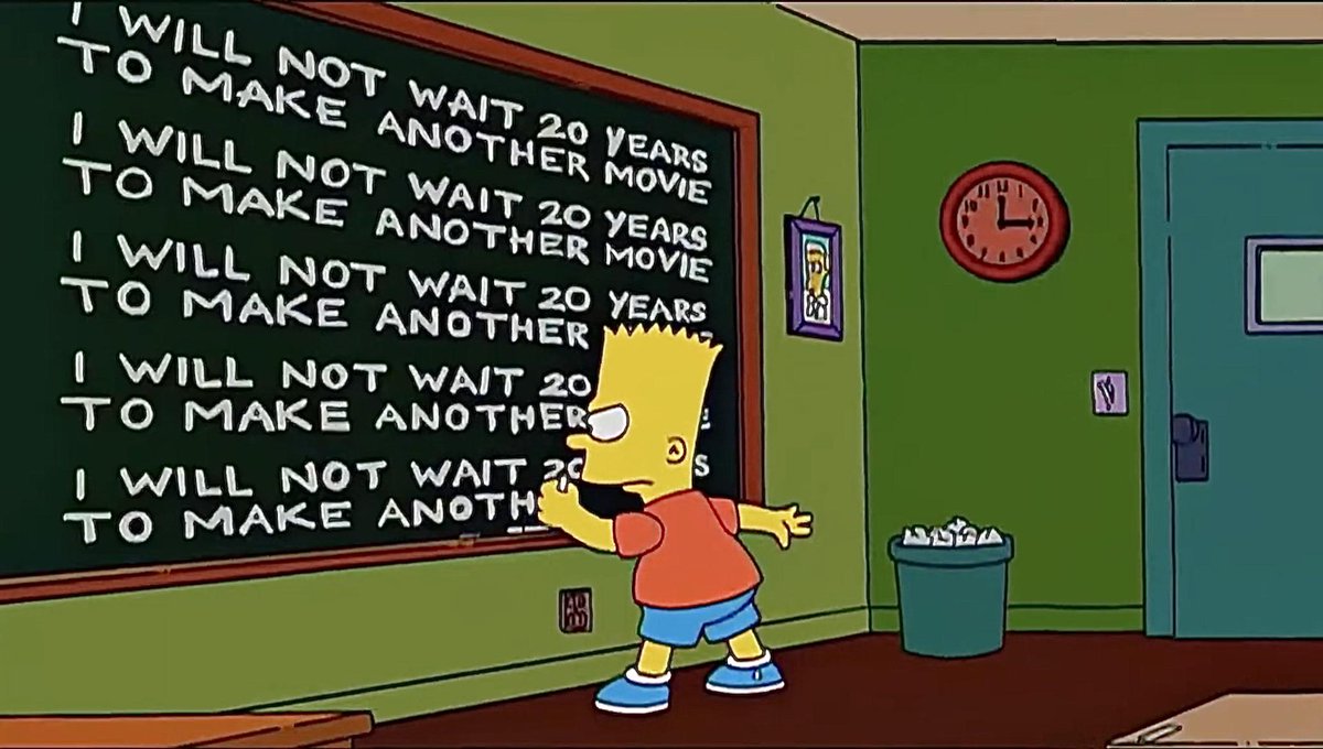 We waited 19 years, 11 months, and 26 days for a sequel.

Close enough, you win, Bart.