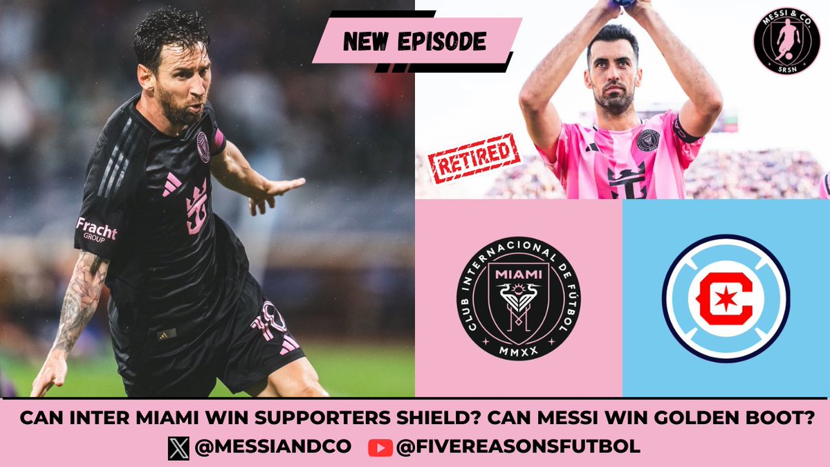 🚨 New Episode Alert! 🚨

Messi &amp; Co is BACK 🎙️ Tonight at 5PM EST we’re breaking down:

⚽ Inter Miami’s Supporters’ Shield chase
⚽ Messi’s form this stretch
⚽ De Paul’s $17M option
⚽ Busquets’ retirement

Get ready to watch here 👉 youtube.com/watch?v=iDvs-b…