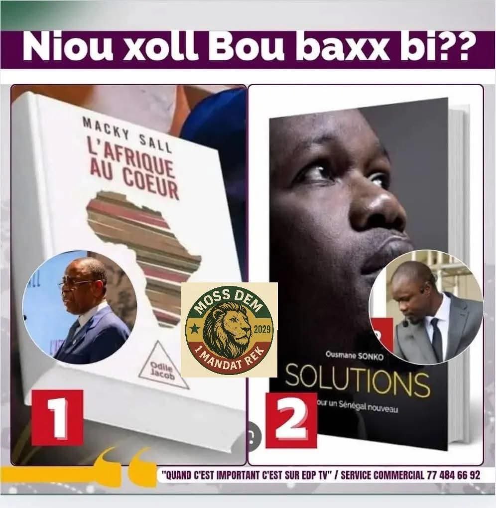 chronique221's tweet image. 1 Macky Sall  l&apos;Afrique au #Coeur

2 Ousmane Sonko #Solutions Bou Amoul #Solutions