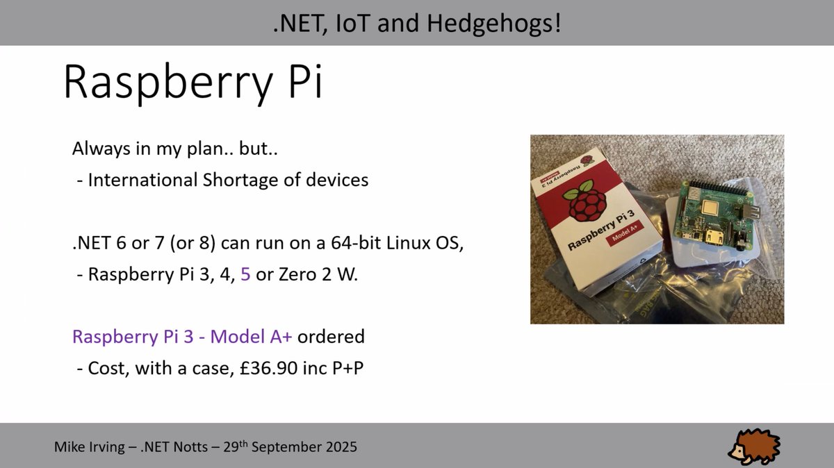 dotnetnotts's tweet image. Time for some @Raspberry_Pi love in tonight&apos;s #DotNETNotts with @mikeirvingweb!