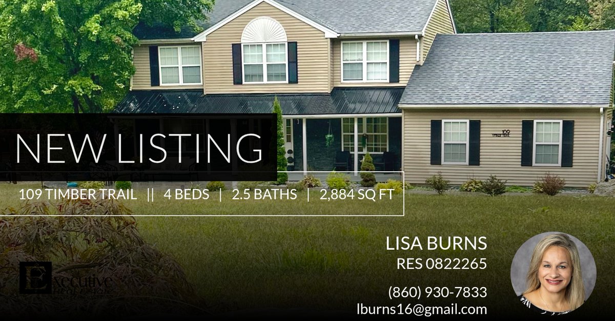 📍 New Listing 📍 Take a look at this fantastic new property that just hit the market located at 109 Timber Trail in Tolland. Reach out here or at (860) 930-7833 for more information!

Listed by Linet Cuadros

Lisa Burns, Realt... homeforsale.at/109_TIMBER_TRA…