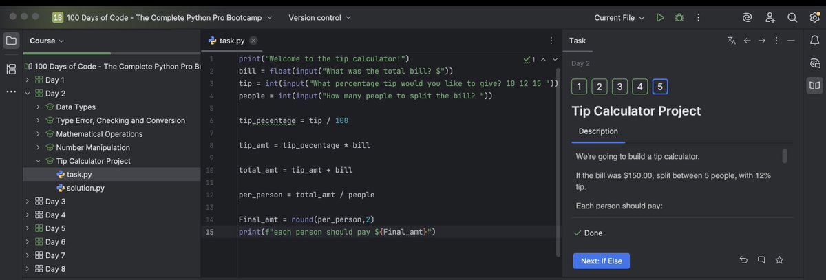 l4sty1's tweet photo. Day - 002  Data types and String manipulation #100DaysOfCode https://t.co/v6xawSydvS
