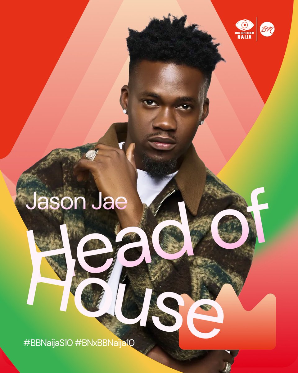 bellanaija's tweet photo. So accurate.

Jason Jae was the first Head of House and now, he's the last Head of House for this 10/10 season..👏🏽

#BBNaija #BBNaijaS10 #BNxBBNaija10 https://t.co/hgvVC1nzpu