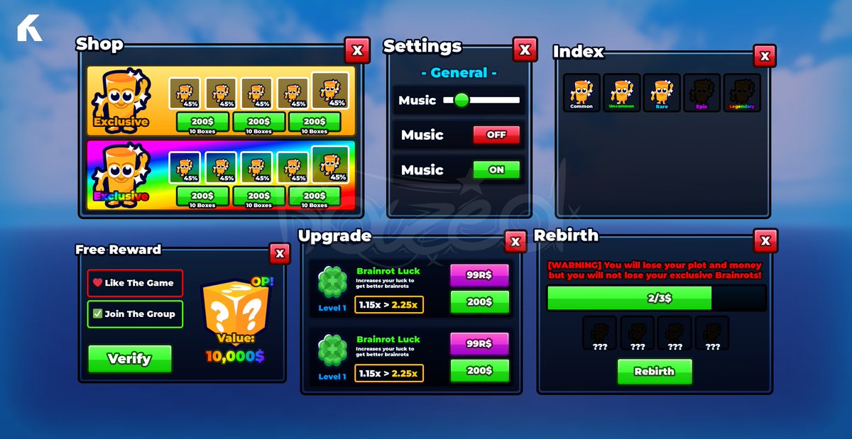 inkazedd's tweet image. 🥶Full-Game Modern UI I made 
🫧Love how it all turned out!

🛒Want high quality UI&apos;s? DM Inkazed.
❤️+🔁Highly Appreciated!

[#ROBLOX | #RobloxDev | #RobloxUI]